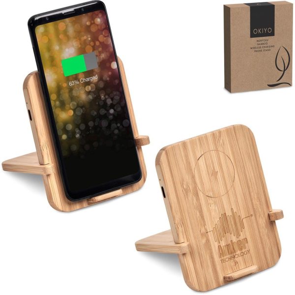 Okiyo Noryoku Bamboo Wireless Charging Phone Stand - Image 14