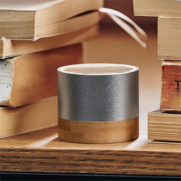 Okiyo Utau Bamboo & Recycled Aluminium Bluetooth Speaker - Image 2