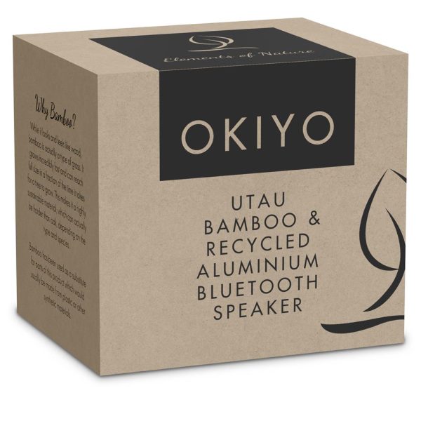 Okiyo Utau Bamboo & Recycled Aluminium Bluetooth Speaker - Image 8