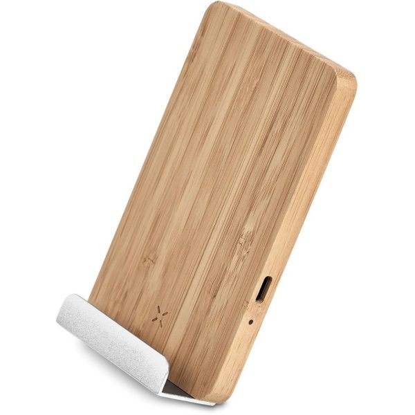 Okiyo Hakka Bamboo & Recycled Aluminium Wireless Charging Phone Stand - Image 9