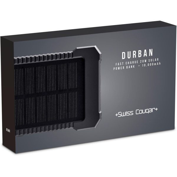 Swiss Cougar Durban Fast Charge 20W Solar Power Bank -10000mAh - Image 10