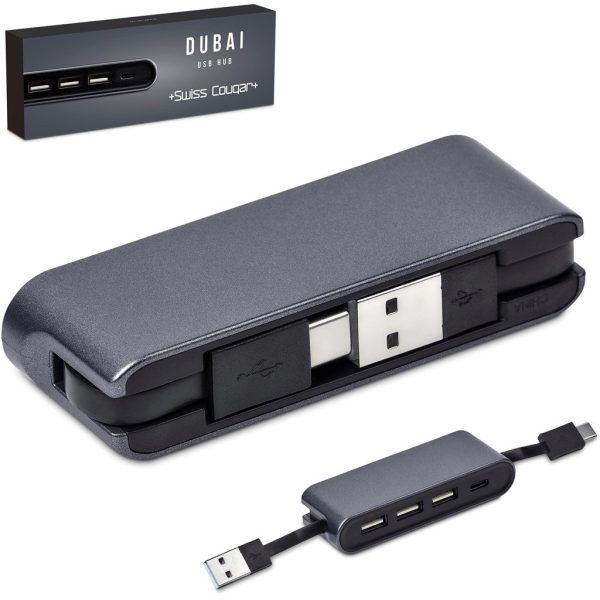 Swiss Cougar Dubai USB Hub - Gun Metal - Image 17