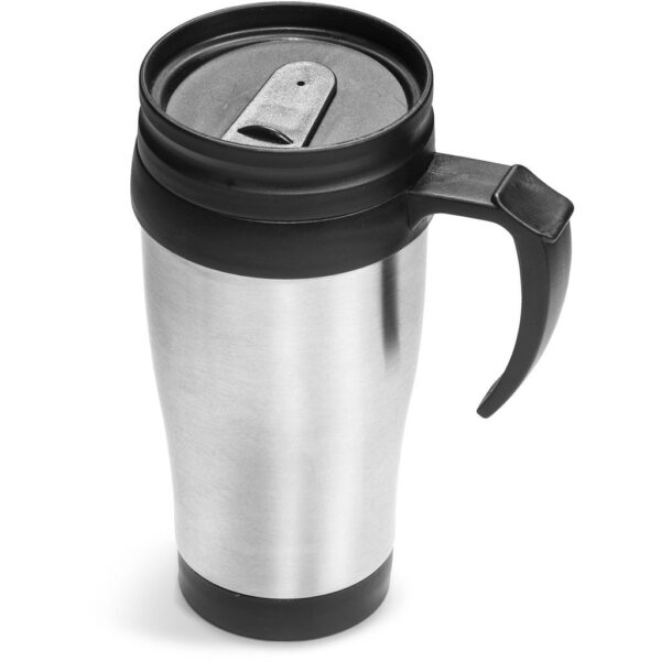 Arabica Stainless Steel & Plastic Double-Wall Mug - 450ml - Image 2