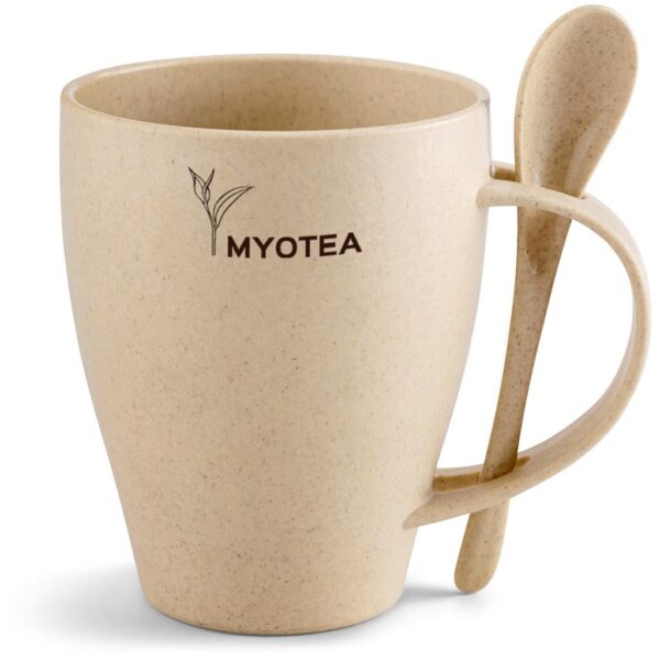 Okiyo Kawai Wheat Straw Mug & Spoon - 350ml - Image 14