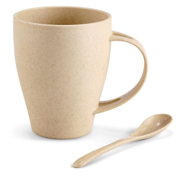 Okiyo Kawai Wheat Straw Mug & Spoon - 350ml - Image 12