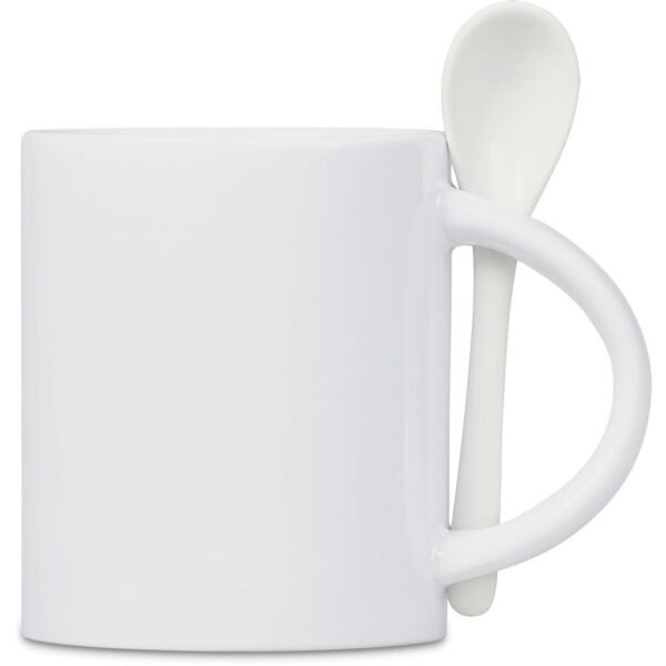Eden Sublimation Ceramic Coffee Mug & Spoon Set - 320ml - Image 11