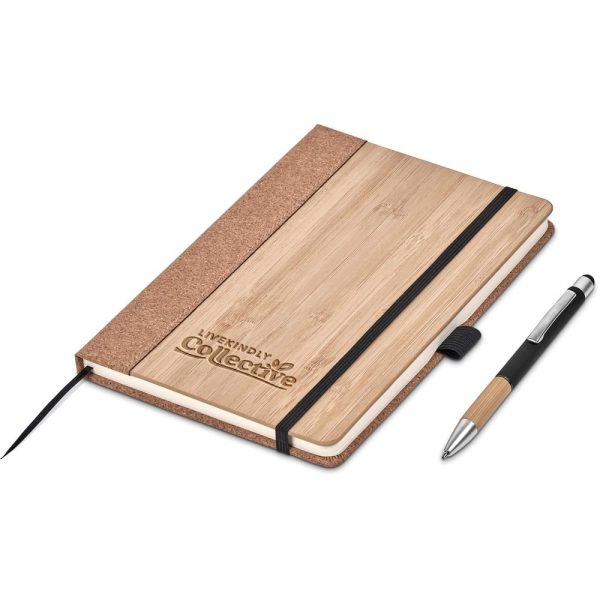 Okiyo Eri Bamboo & Cork Notebook & Pen Set - Image 13