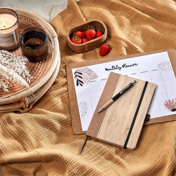 Okiyo Eri Bamboo & Cork Notebook & Pen Set - Image 9