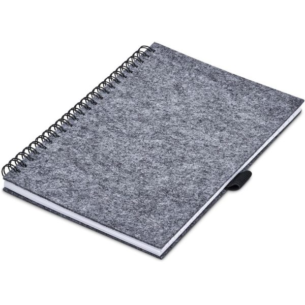 Okiyo Fuji Recycled PET Felt A5 Spiral Notebook - Image 3