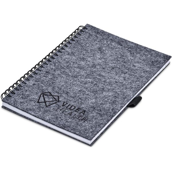 Okiyo Fuji Recycled PET Felt A5 Spiral Notebook - Image 9