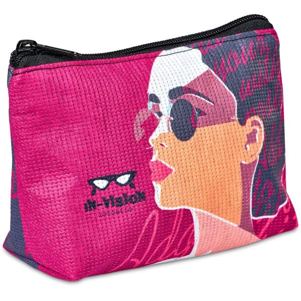 Pre-Printed Sample Hoppla Leanne Recycled PET Stitch-Bond Mini Toiletry Bag - Image 10