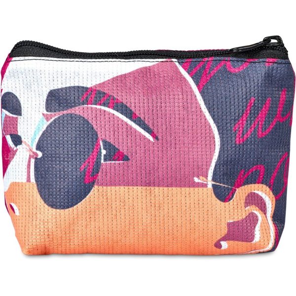 Pre-Printed Sample Hoppla Leanne Recycled PET Stitch-Bond Mini Toiletry Bag - Image 8