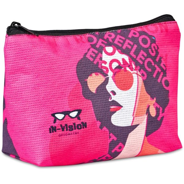 Pre-Printed Sample Hoppla Leanne Recycled PET Stitch-Bond Midi Toiletry Bag - Image 12