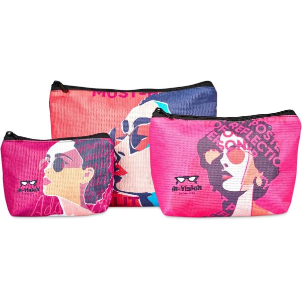 Pre-Printed Sample Hoppla Leanne Recycled PET Stitch-Bond Maxi Toiletry Bag - Image 3