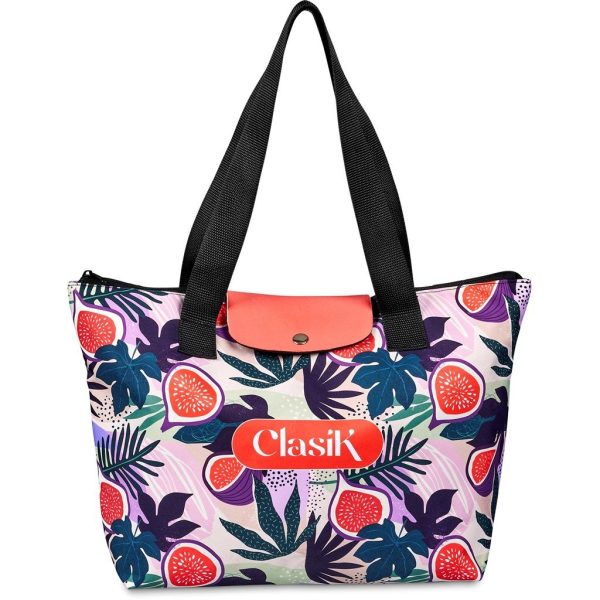Pre-Printed Sample Hoppla Rosebank Polyester Roll-Up Tote Bag - Image 3