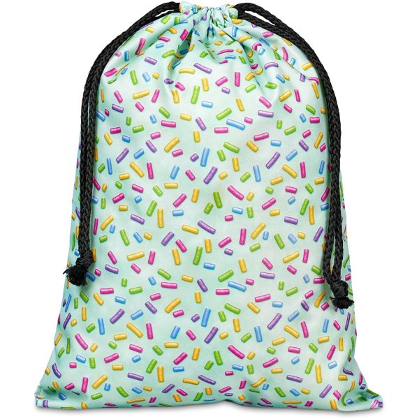 Pre-Printed Sample Hoppla Pacific Maxi Polyester Drawstring Pouch - Image 3
