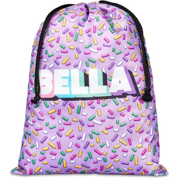 Pre-Printed Sample Hoppla Benguela Jumbo Polyester Drawstring Pouch - Image 2