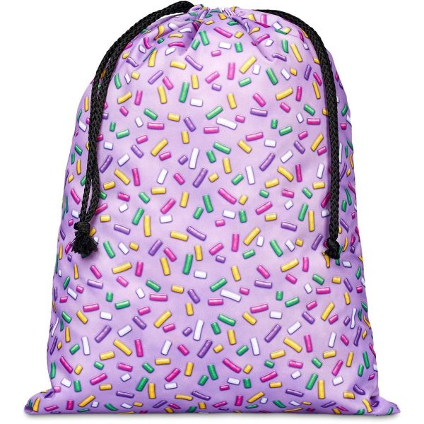 Pre-Printed Sample Hoppla Benguela Jumbo Polyester Drawstring Pouch - Image 3