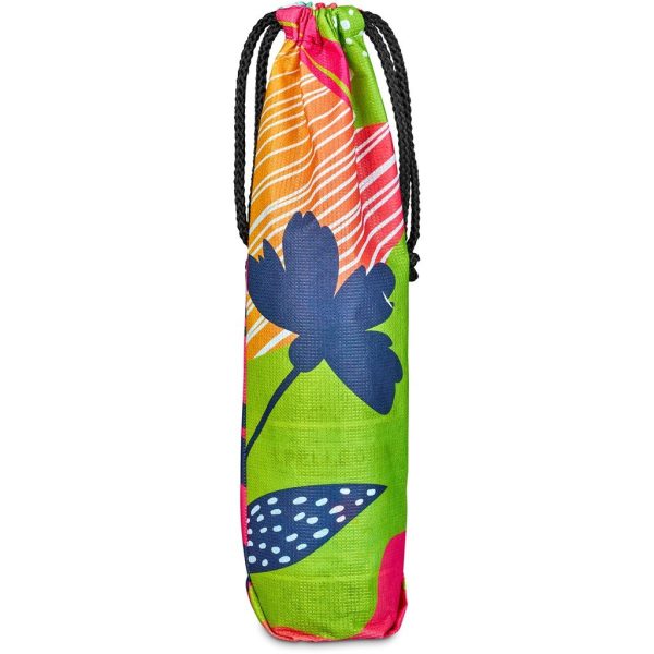 Pre-Printed Sample Hoppla Tipsy RPET Wine Bottle Drawcord Bag - Image 4