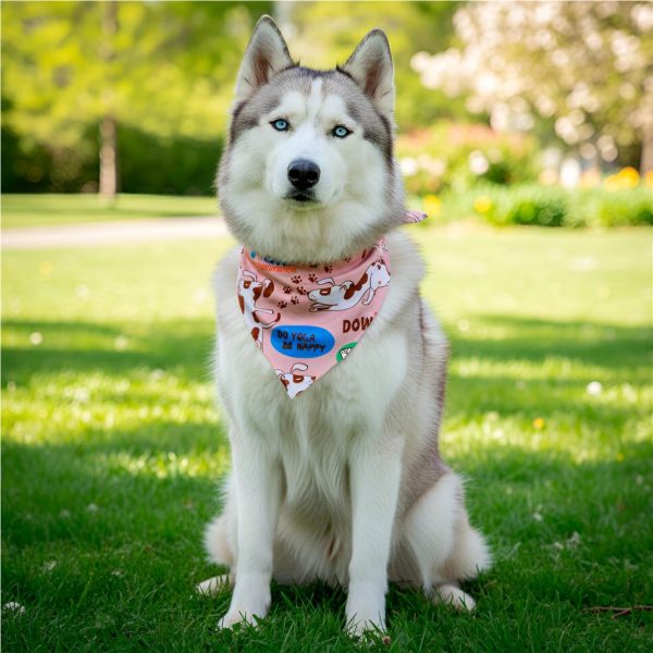 Pre-Printed Sample Hoppla Bosco Large Polyester Dog Bandana - Image 2