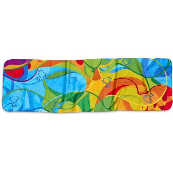 Pre-Printed Sample Hoppla Relay Sports Towel - Double-Sided Branding - Image 4