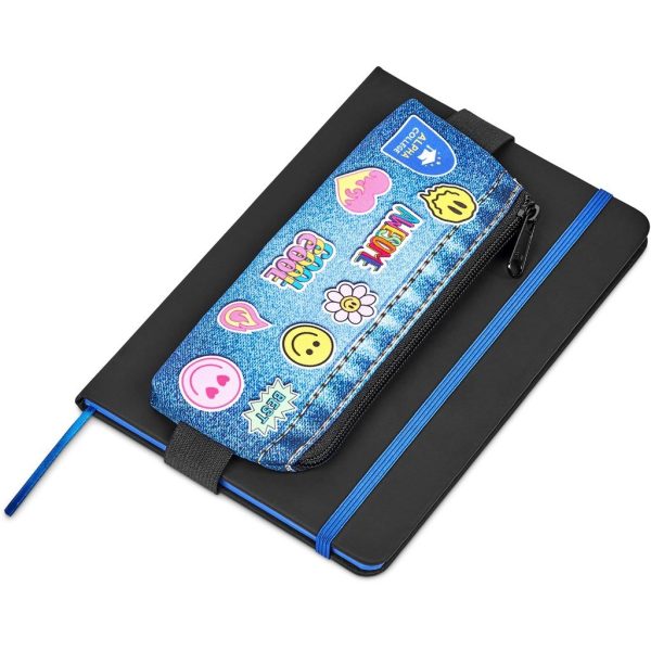Pre-Production Sample Hoppla Lagoon Polyester Pencil Case To Fit Over An A5 Notebook - Image 7