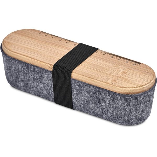 Okiyo Byoga Recycled PET Felt & Bamboo Stationery Case - Image 20
