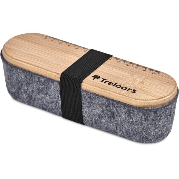 Okiyo Byoga Recycled PET Felt & Bamboo Stationery Case - Image 15