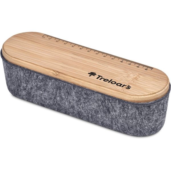 Okiyo Byoga Recycled PET Felt & Bamboo Stationery Case - Image 21