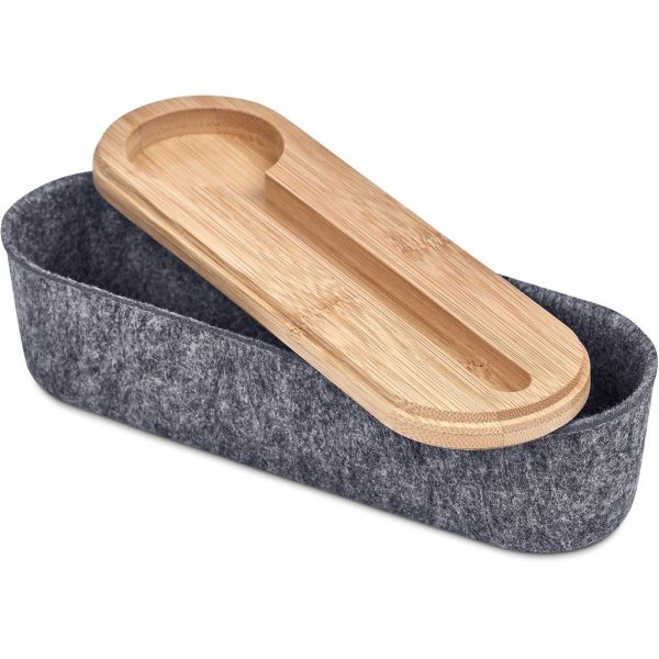 Okiyo Byoga Recycled PET Felt & Bamboo Stationery Case - Image 19