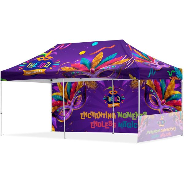 Coated Steel Sublimated Gazebo 6m x 3m - 1 Short Half-Wall Skin - 1 Long Full Wall Skin - Image 4