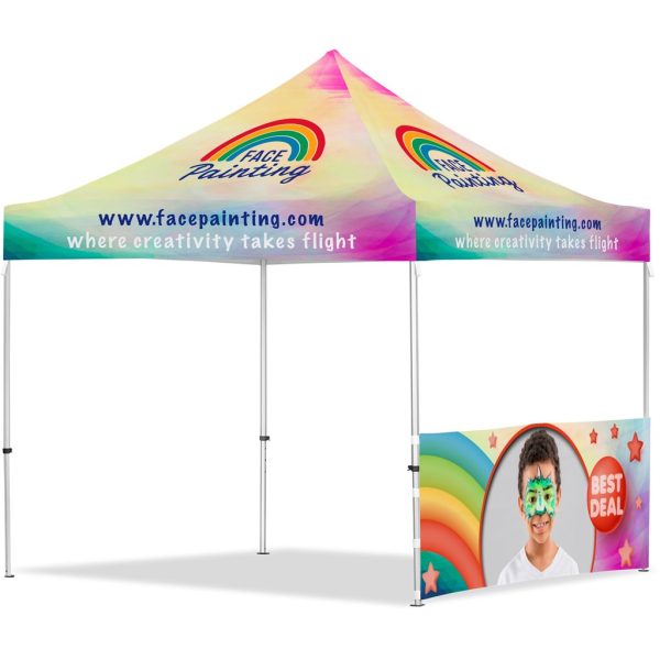 Coated Steel Sublimated Gazebo 3m x 3m - 1 Half-Wall Skin - Image 6