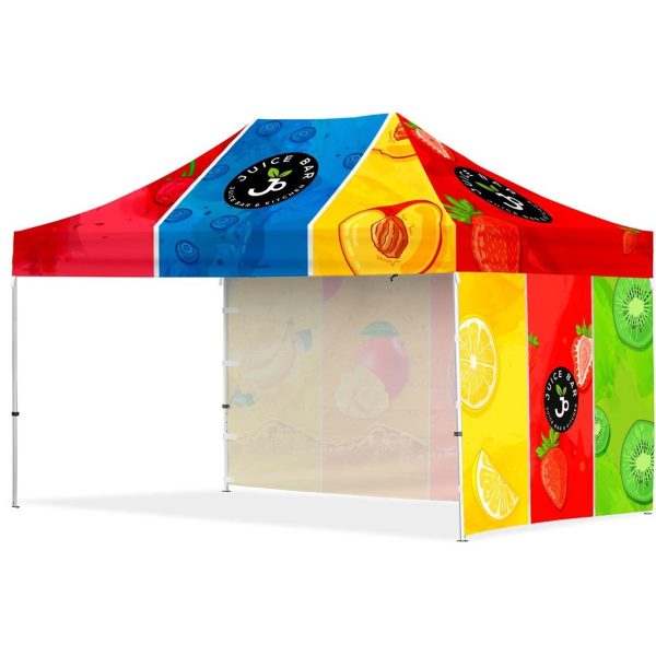 Coated Steel Sublimated Gazebo 4.5m x 3m - 1 Long Full-Wall Skin - 1 Short Full Wall Skin - Image 4